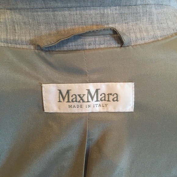 Max Mara Women's Gray Suit Jacket - Windowpane Pattern - Size: (8)  *Like New* - Picture 6 of 6